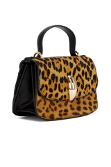 Lucia Leopard Top Handle Bag