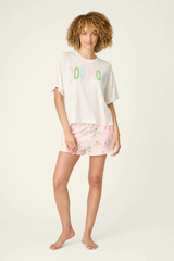 Antique White Pupcation Palms Dog Mom Graphic Tee Graphic Tee