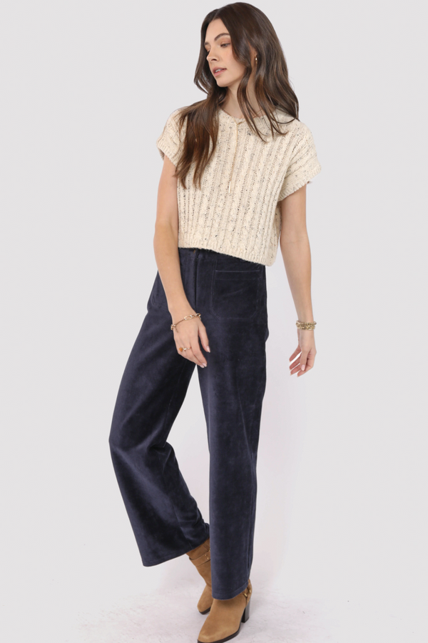 Light Gray Effortless Cable Knit Sweater Tank Tank