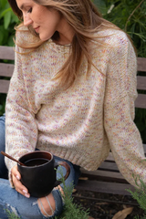 Slate Gray Josef Marled Crew Chunky Sweater