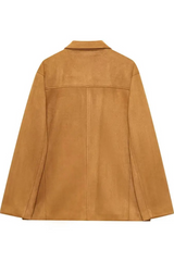 Chocolate Booker Suede Notch Jacket Jacket