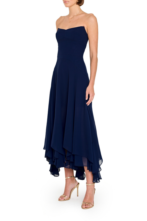 Midnight Blue Monterey Dress Midi Dress