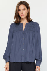 Antique White Julia Button Down Blouse Top