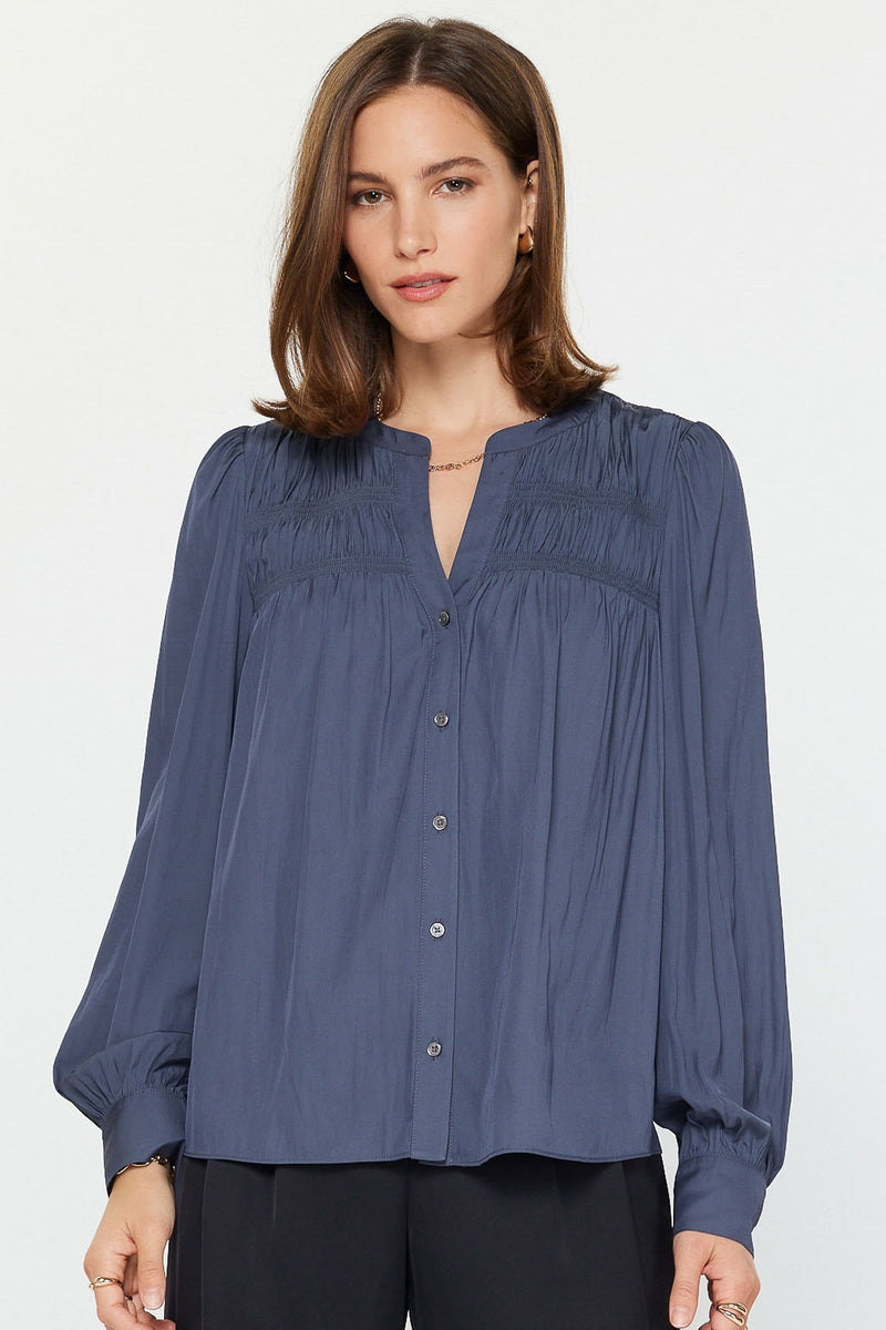 Antique White Julia Button Down Blouse Top