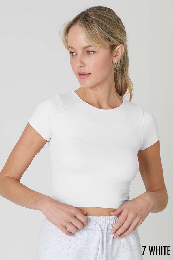 Light Gray Walker Baby Tee Crop Top