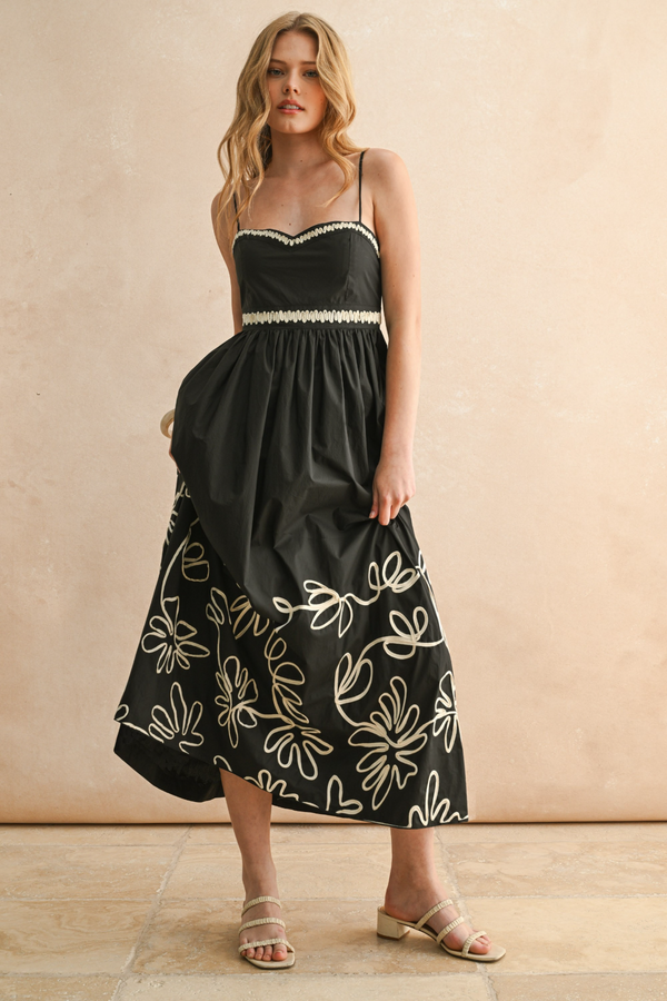 Wheat Moran Embroidery Midi Dress Midi Dress