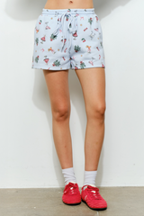 Light Gray Soloman Festive Sweat Short Short