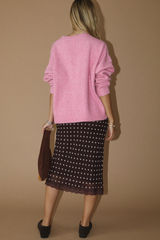 Sienna Dalmatian Fuzzy Graphic Sweater Sweater