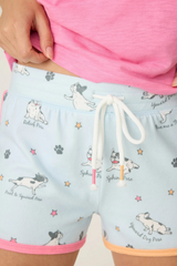 Light Gray Paws & Breathe Dog Print Shorts Regular price Pajama Shorts