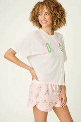 Antique White Pupcation Palms Dog Mom Graphic Tee Graphic Tee