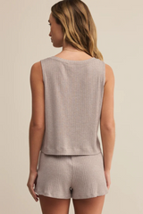 Gray Sloane V-Neck Rib Tank Tank Top