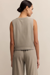 Gray Sloane Cotton Jersey Muscle Tank Top