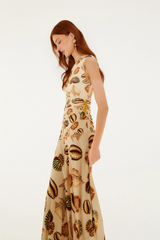 Seashell Marine Shells Sand One Shoulder Maxi Dress Maxi Dress