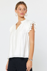 Lavender Maple Lace Short Sleeve Blouse Blouse