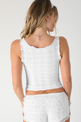 Lavender Vera Floral Edge Top Top