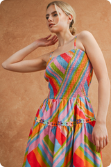 Sienna Rainbow Rhythm Midi Dress Midi Dress