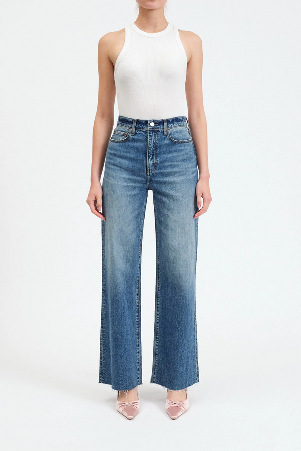 White Smoke Far Out High Rise Wide Leg | Stunner Jeans