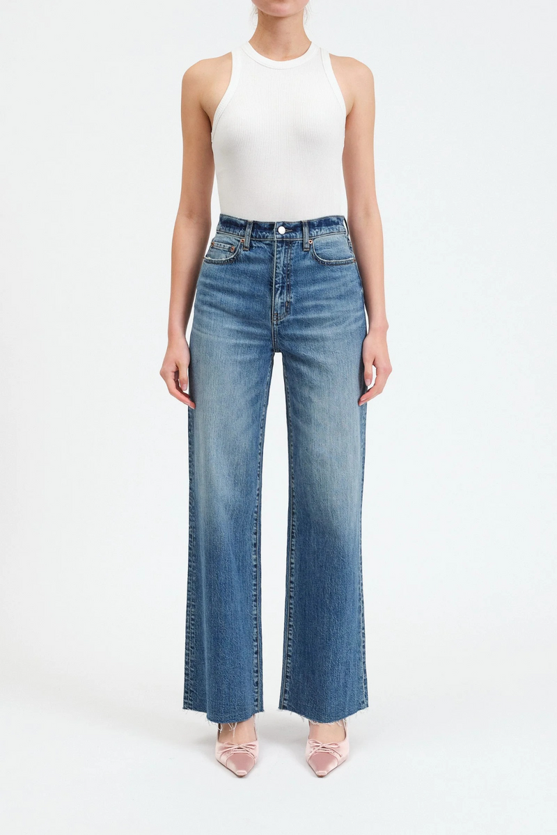 White Smoke Far Out High Rise Wide Leg | Stunner Jeans