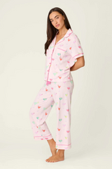 Antique White Whimsy Sip Happens Cropped PJ Set PJ Set