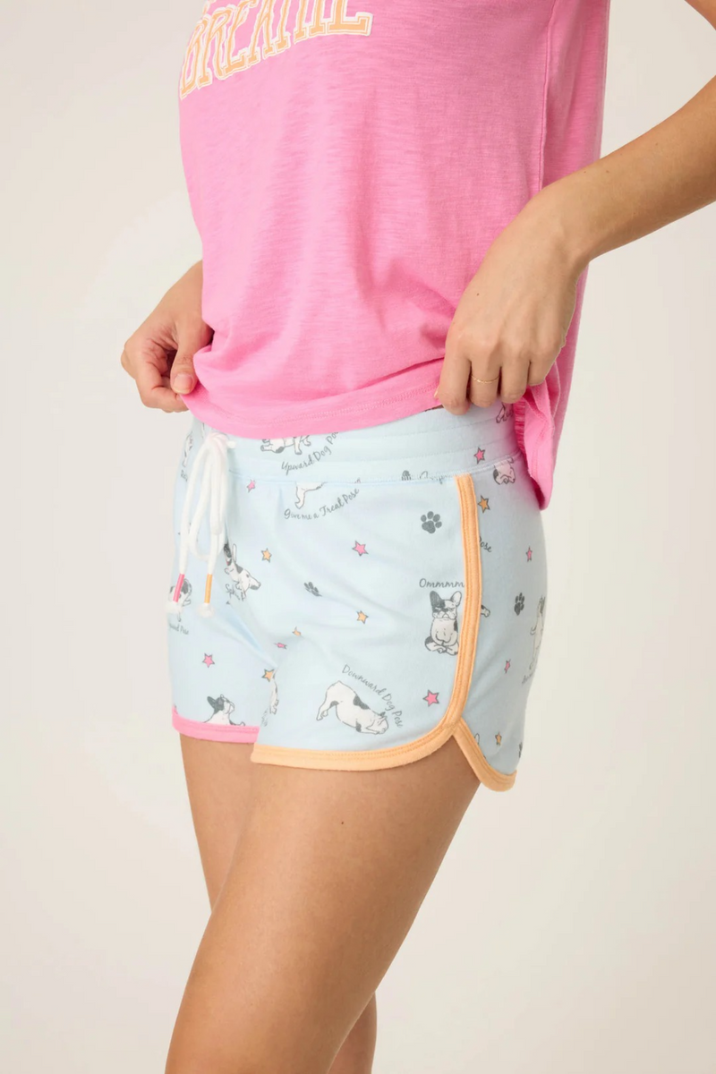 Light Gray Paws & Breathe Dog Print Shorts Regular price Pajama Shorts