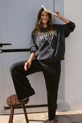 Dark Gray Oversized Espresso Martini Sweatshirt Sweatshirt