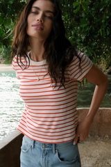 Black Junie Striped Tee Tee