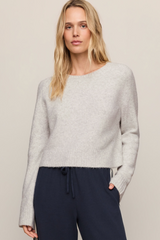Light Gray Stand In Cropped Sweater Sweater