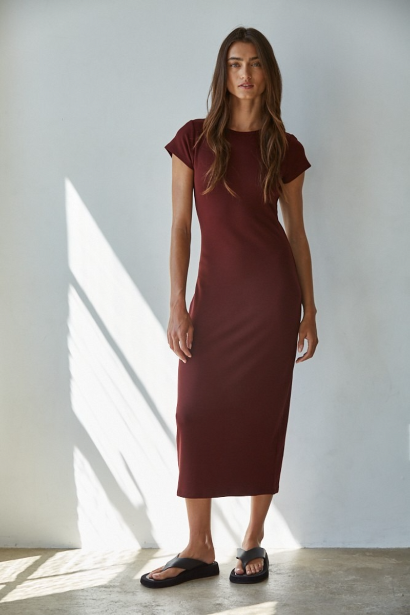 Gray Miley Bodycon Midi Dress Midi Dress