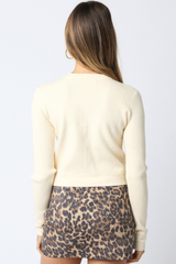 White Smoke Audie Button Down Sweater Sweater