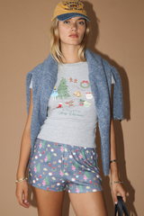 Rosy Brown Merry Moments Baby Tee Graphic Tee