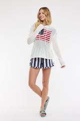Lavender Second Glance Striped Shorts Short
