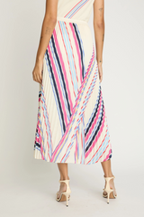 Lavender Lucille Skirt in Nova Stripe Midi Skirt