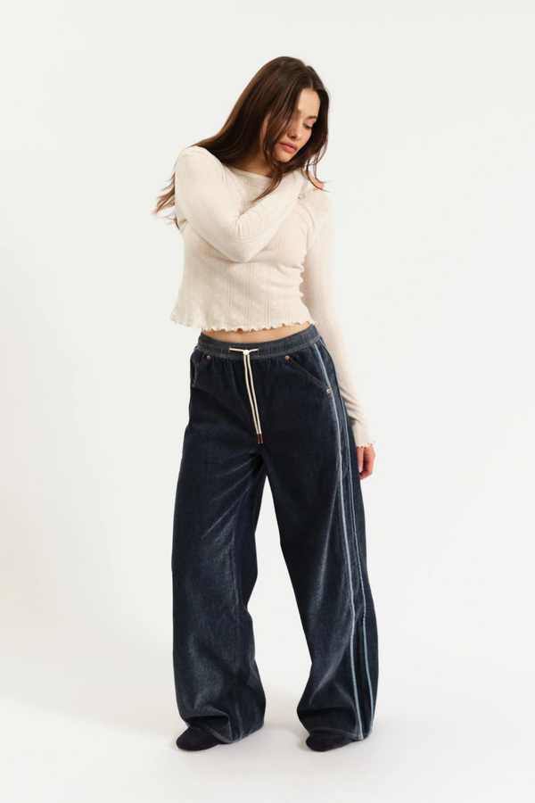 Dark Slate Gray The Cozy Jean Wide Leg Pull On | Sky Whisper Pant