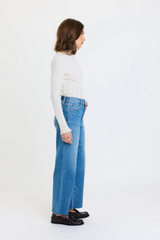 Lavender Pleaser High Rise Wide Ankle | Wavy Jeans