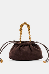 Dark Slate Gray Cleo Drawstring Bag Purse