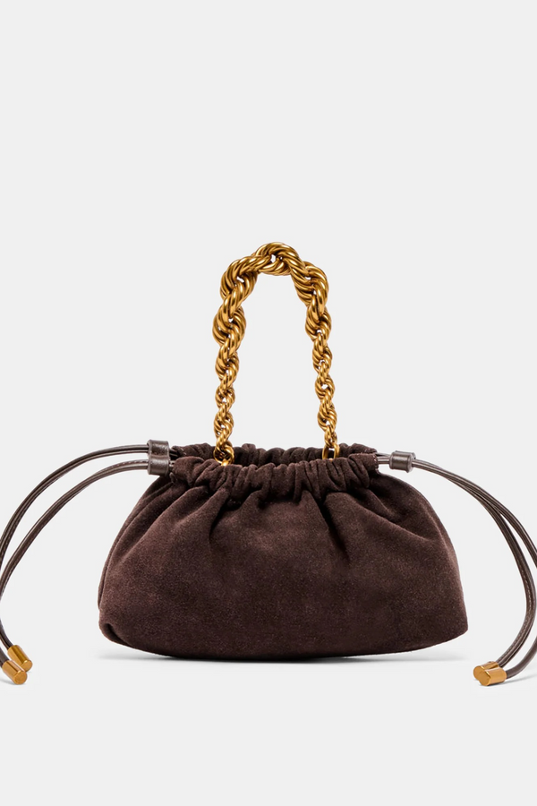 Dark Slate Gray Cleo Drawstring Bag Purse