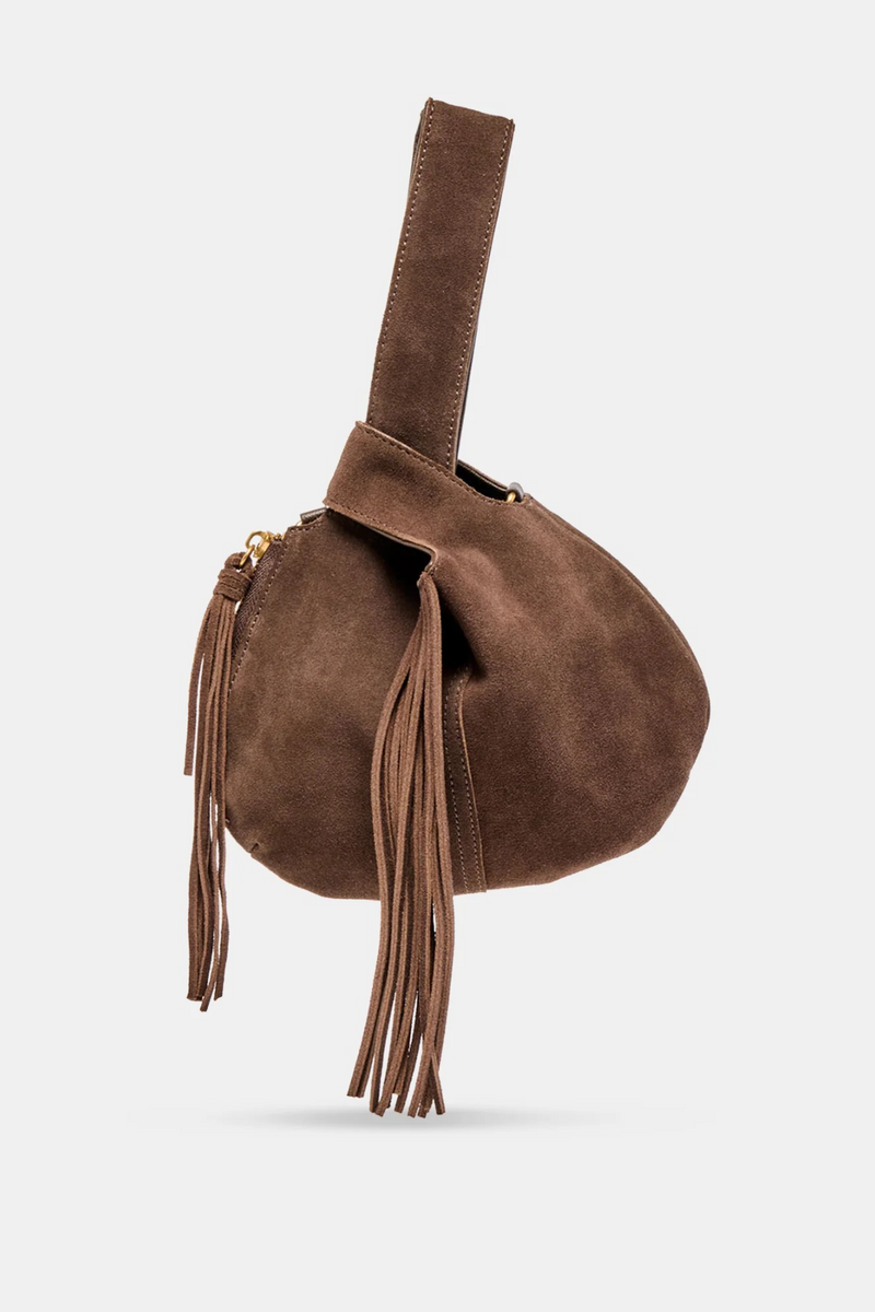 White Smoke Zury Mini Wristlet Handbags