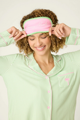 Antique White Pupcation Palms Kiwi Stripe 3-Piece PJ Set PJ Set