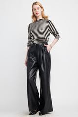 Dark Slate Gray Caroline Vegan Leather Pants Pant