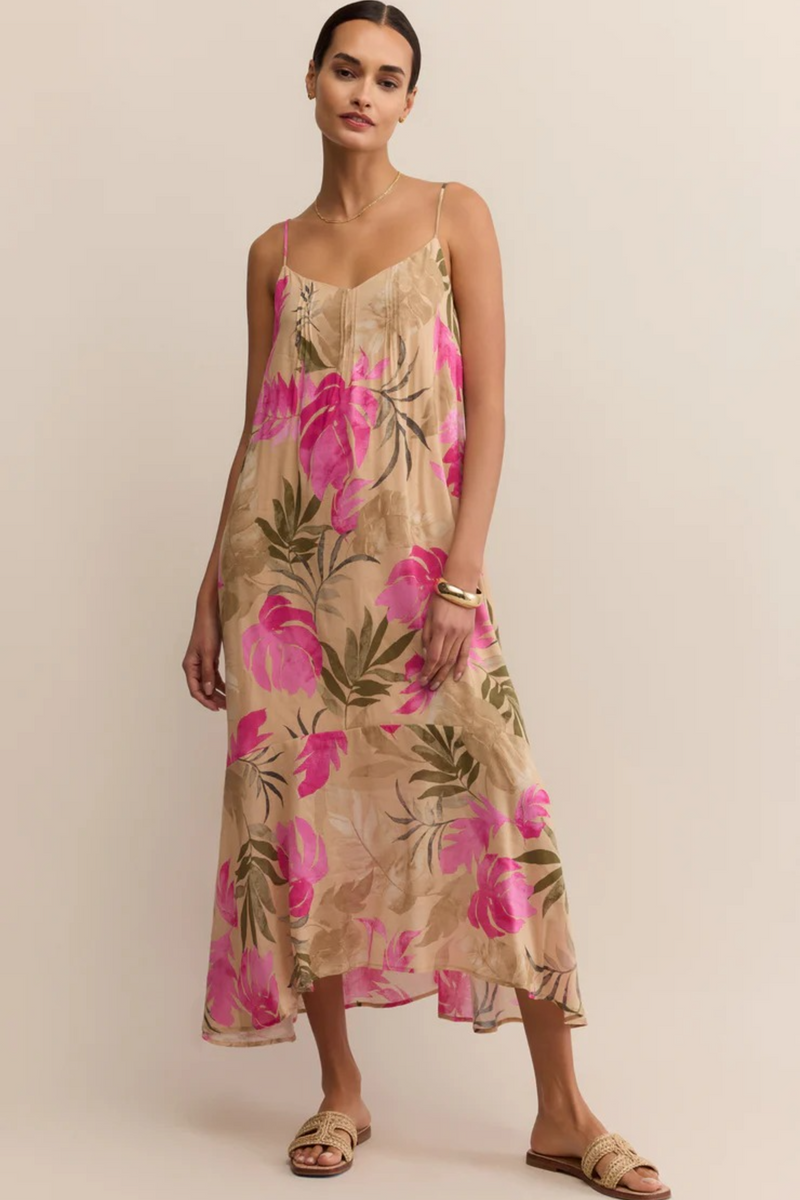 Gray Benson Ula Tropical Midi Dress Midi Dress