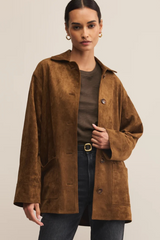 Light Gray Decker Suede Chore Jacket Jacket