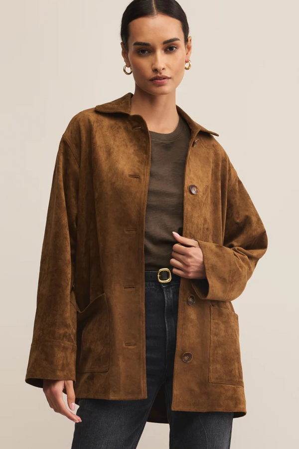 Light Gray Decker Suede Chore Jacket Jacket