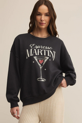 Light Gray Oversized Espresso Martini Sweatshirt Sweatshirt