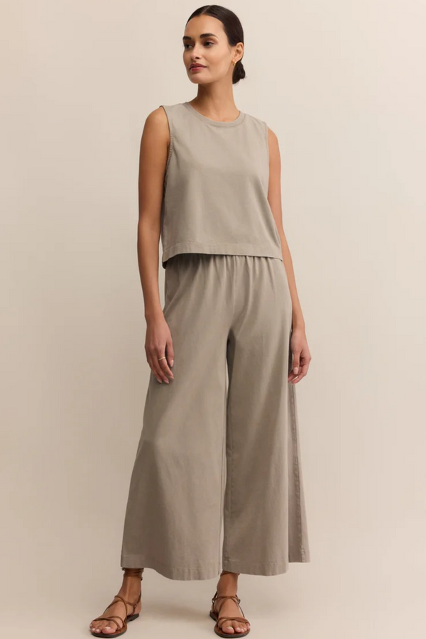 Gray Sloane Cotton Jersey Muscle Tank Top