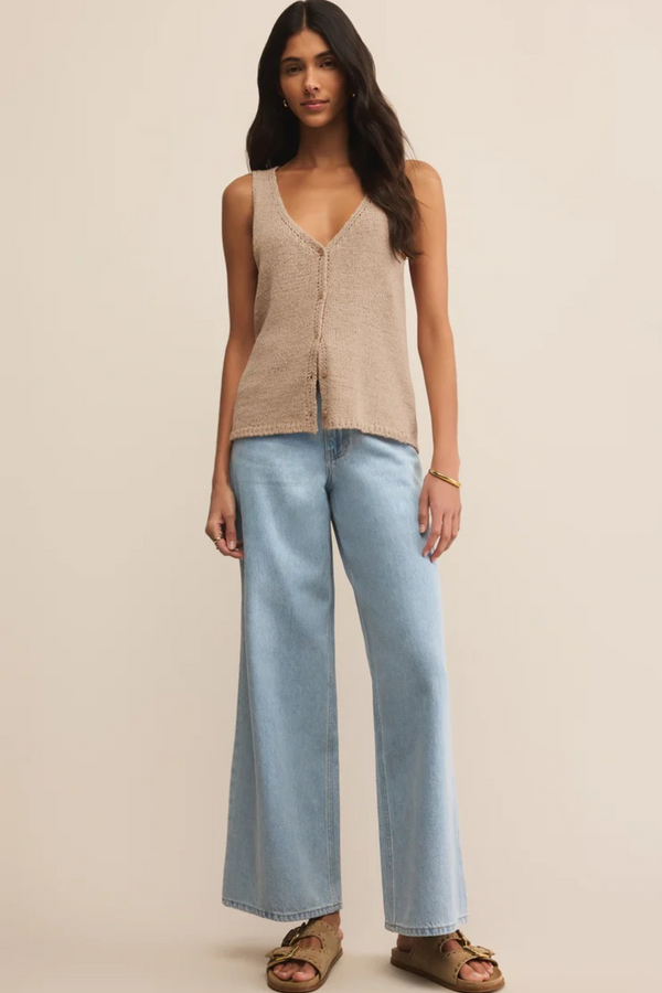 Light Gray Marge Sweater Vest Top