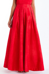 Firebrick Daphne Ball Skirt Maxi Skirt