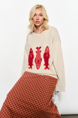 Brown Shawnee Fish Sweater Sweater