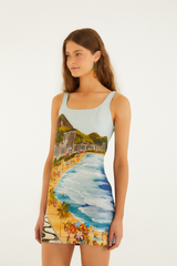 Seashell Copacabana Beach Multicolor Mini Dress Mini Dress