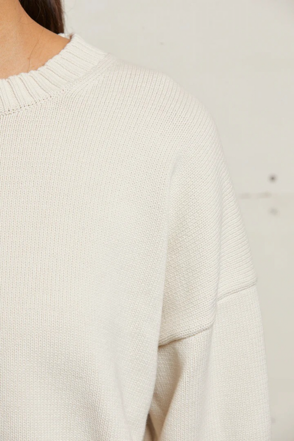 Light Gray Janet Cotton Crewneck Sweater Sweater