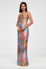 Lavender Cleo | Strapless Column Gown Formal Dress